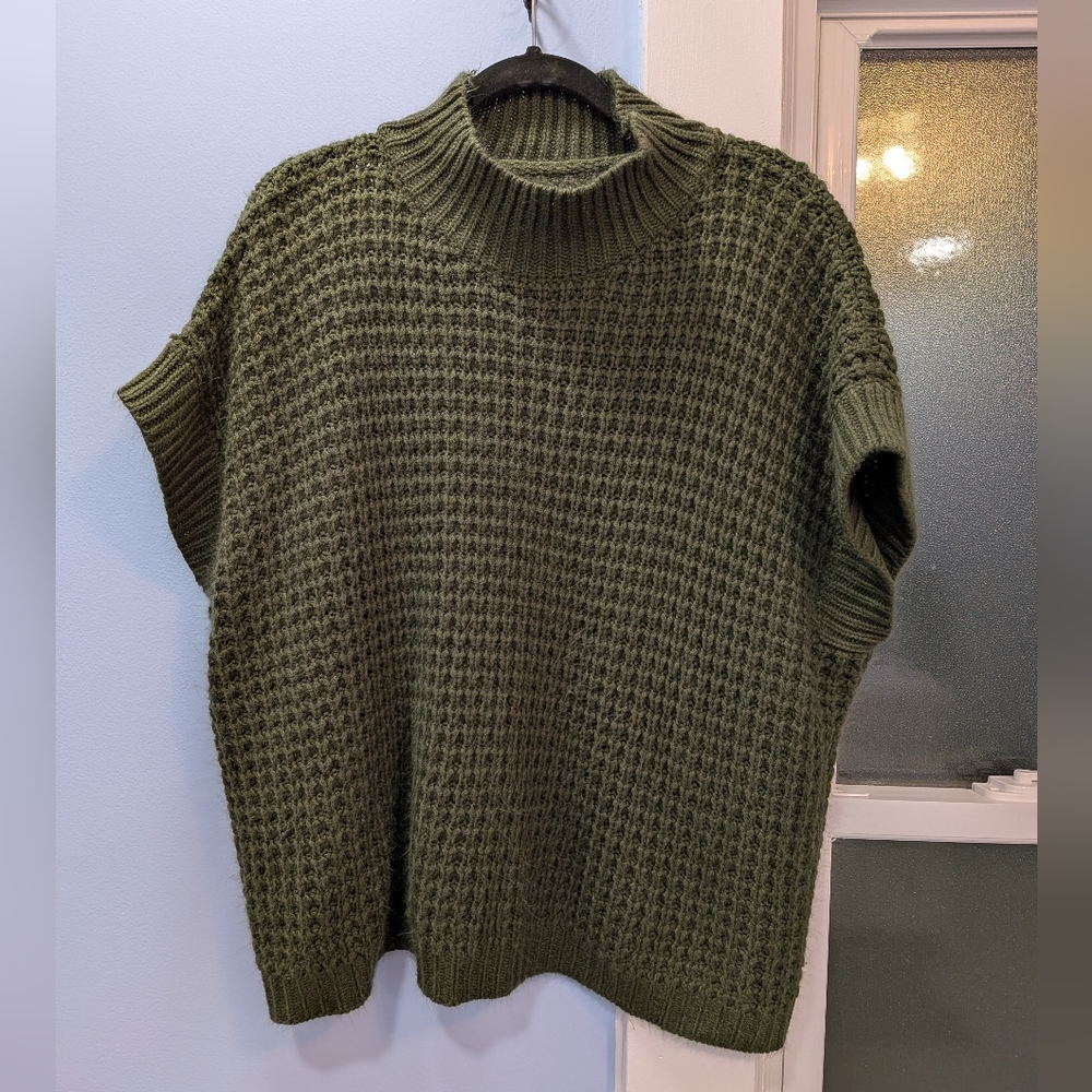 Cozy Olive Knit Turtleneck Sweater